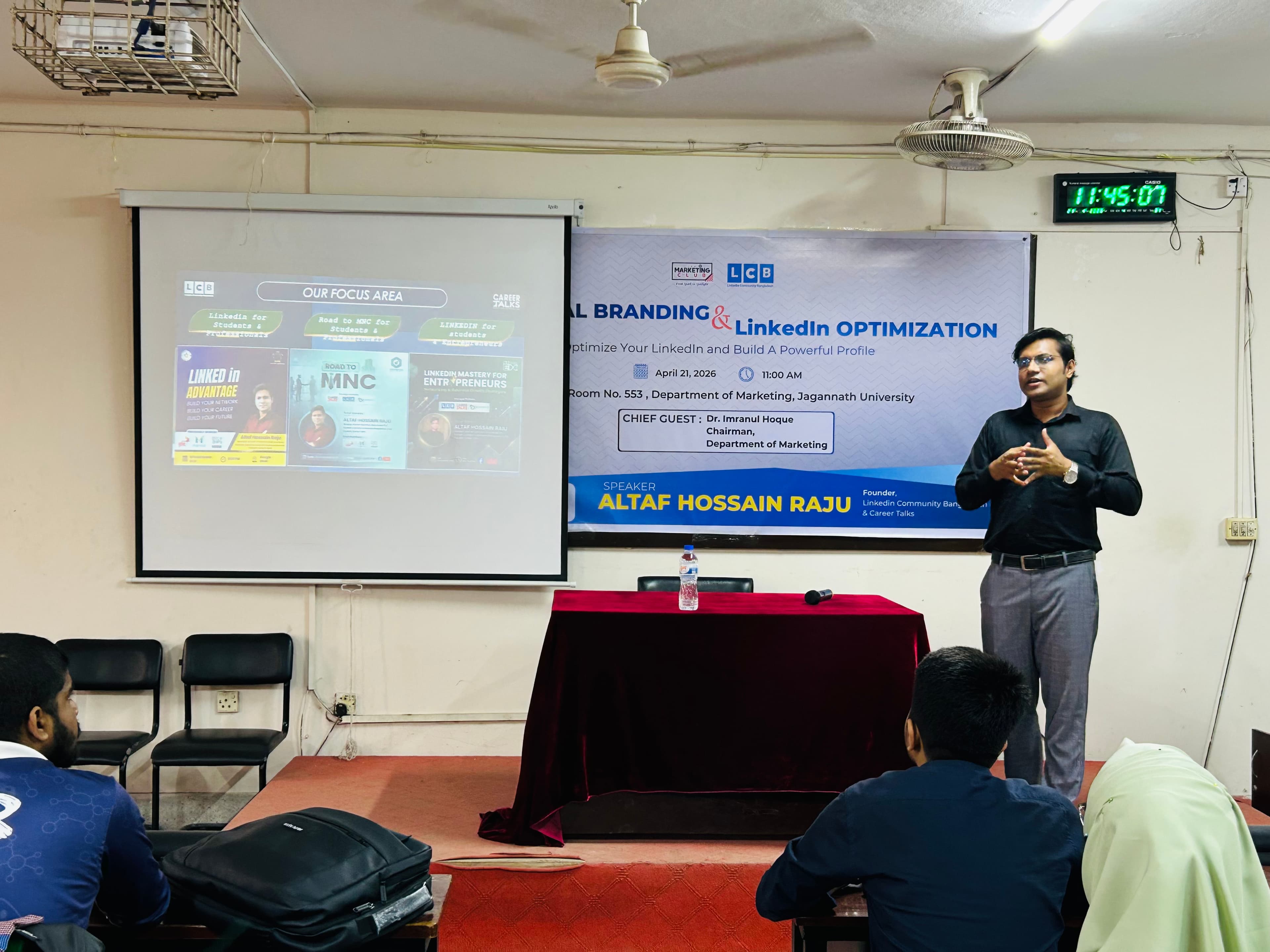 LCB session at university campus