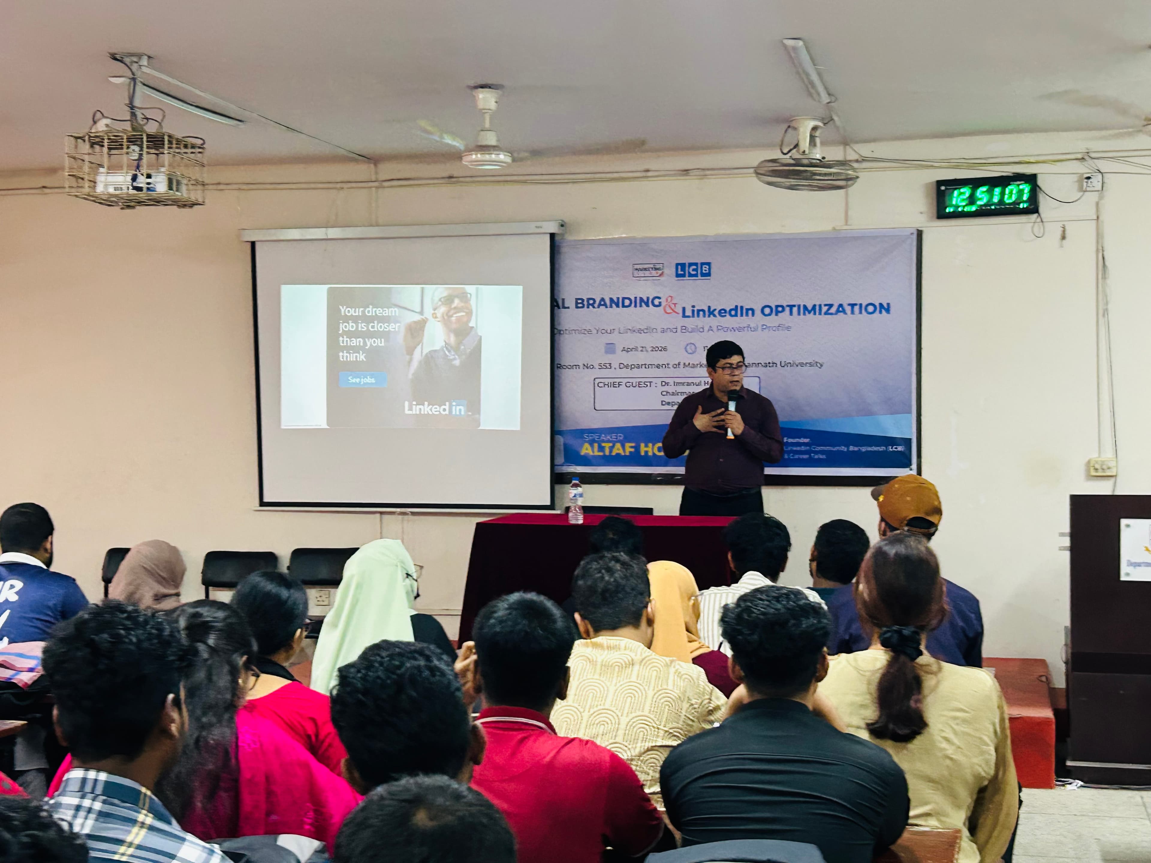 LCB session at university campus